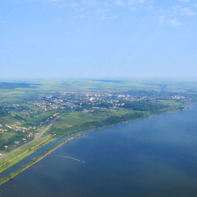 Burshtyn reservoir and discharge channel