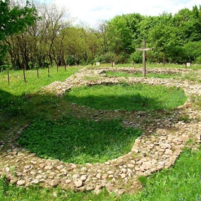 Foundations of sacred monuments in the village of Krylos
