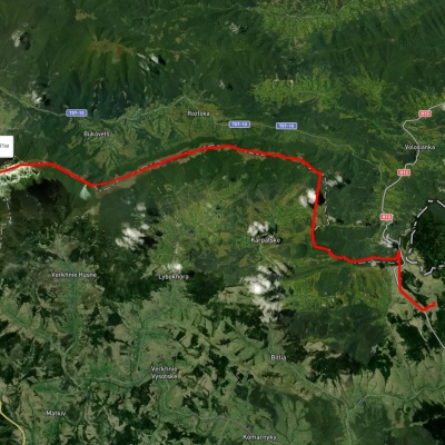 с. Сянки, через г. Старостина, г. Великий Верх до г. Пікуй