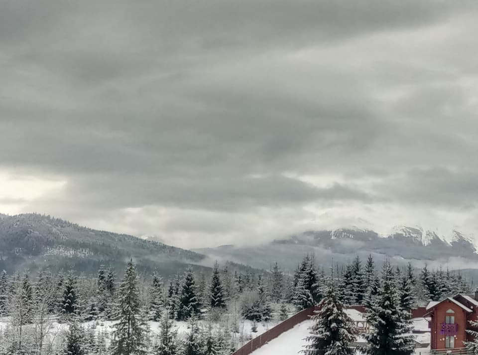 Краєвид на Чорногірський хребет з садиби Вище неба