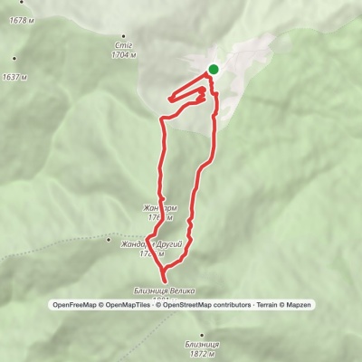 Dragobrat, via Mount Blyznytsia and Lake Izvor to Dragobrat