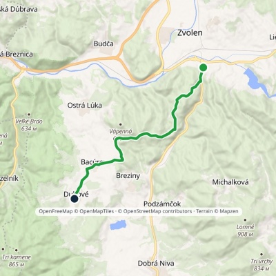 Dubové – Zwoleń, Neresnica