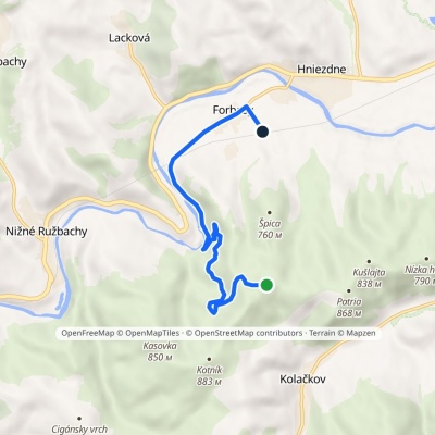 Forbasy, station – Lúka pod Špicou (blue trail)
