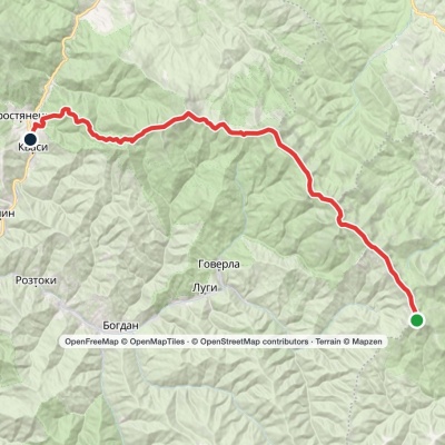 Mount Pip Ivan Chornohirskyi, via Mount Hoverla and Mount Petros to Kvasy village