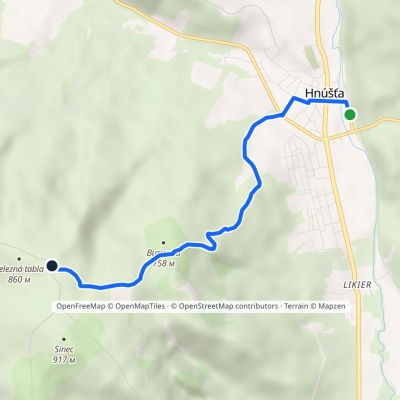 Hnúšťa – Pod Buriankou – Sinec, Železná tabla