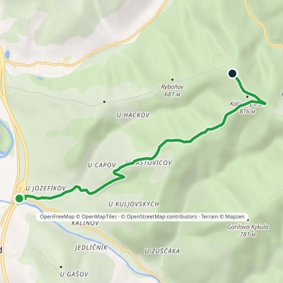 Krásno nad Kysucou, rozdroże – Kalinový vrch
