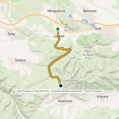 Lučivná, przyst. – Jakubčáková