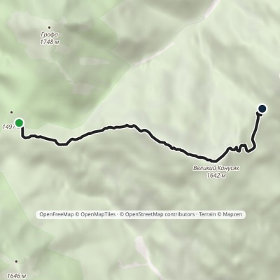 Trail to Mount Velykyi Kanusiak