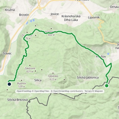 Mestská priepasť – Starý les, state border