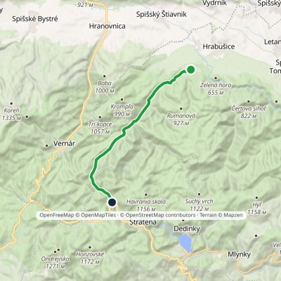 Podlesok, campsite – Krivian, junction