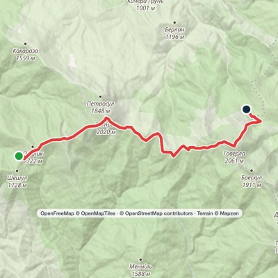 Shumnieska polonyna, via Mount Petros and Mount Hoverla to Kozneska polonyna