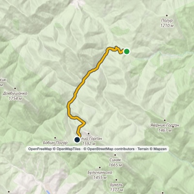 Blazhiv polonyna – Pereslop Pass