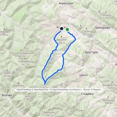 Kosmach village – Mount Hrehit – Kosmach village
