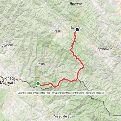 Dilove village, via Mount Pip Ivan Marmaroskyi, Mount Pip Ivan Chornohirskyi, Mount Hoverla and Mount Kukul to Vorokhta