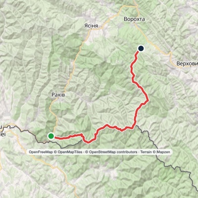 Dilove village, via Mount Pip Ivan Marmaroskyi, Mount Pip Ivan Chornohirskyi and Mount Rebra to the Vorokhta road