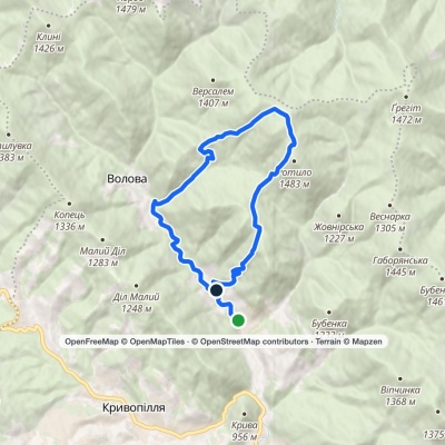 Volova village – Mount Rotylo – Volova village
