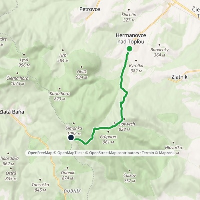 Grimov Laz Saddle – Hermanovce nad Topľou