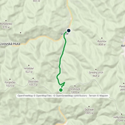 Sedlo Priehyby – Livov, junction