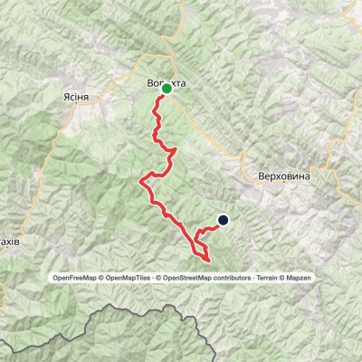 Vorokhta, via Mount Kukul, Mount Breskul, Mount Rebra and Mount Pip Ivan Chornohirskyi to Dzembronia village