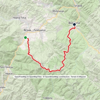Yasinia, via Mount Petros, Mount Hoverla and Mount Kukul to Vorokhta