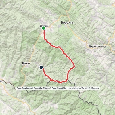 Yasinia, via Mount Petros, Mount Hoverla, Mount Pip Ivan Chornohirskyi and Mount Mika-Mare to Bohdan village