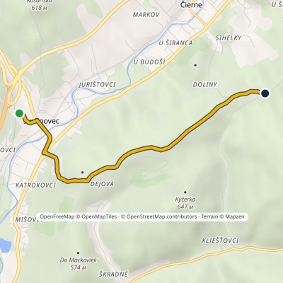 Svrčinovec, przystanek – Za Črchľou