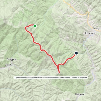 Zaroslyak base, via Mount Hoverla, Mount Pip Ivan Chornohirskyi and Mount Smotrych to Dzembronia village