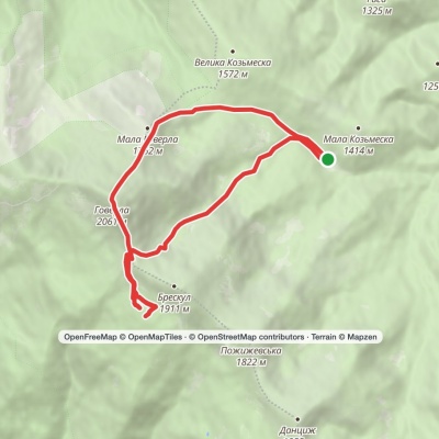 Zaroslyak base, via Mount Hoverla and Hoverla Waterfall to Zaroslyak base