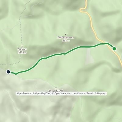 Tisovec, Bánovo – Przełęcz Bánovo