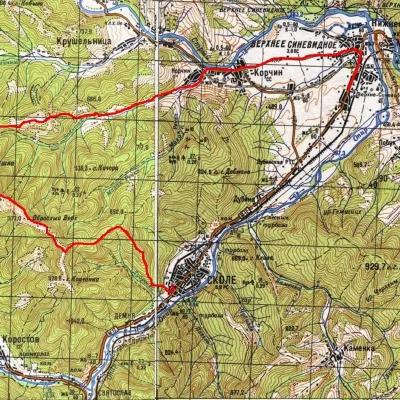 Weekend hike. Route #2: Skole - mt. Parashka - Gurkalo - Korchyn village - Verkhne Synevydne village (25 km)