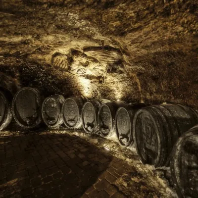 J&J Ostrožovič Winery, Veľká Tŕňa: Tokaj tasting 13 m underground — 2