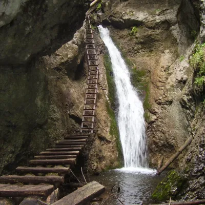 Veľký Sokol Gorge and its waterfalls