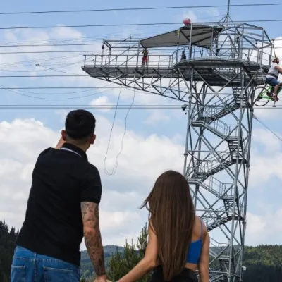 Adrenaline Tower (rope jump), Bukovel
