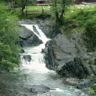 Cascading waterfall "Suceava Hook"