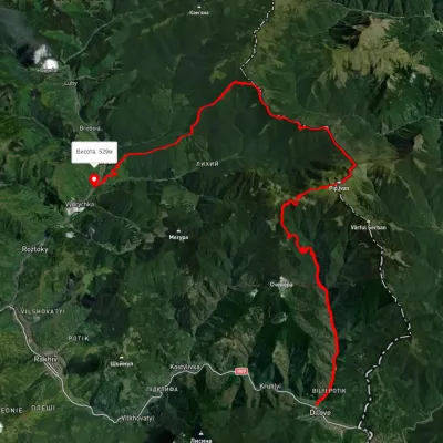 Dilove village, via Mount Pip Ivan Marmaroskyi to Bohdan village