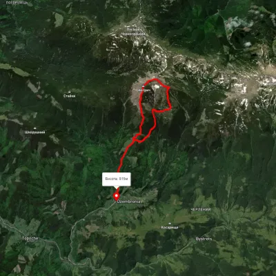 Dzembronia village – Smotrych polonyna – Mount Smotrych – Mount Vukhatyi Kamin – Smotrych polonyna – Dzembronia village