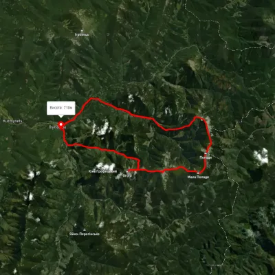 Osmoloda village, via Mount Grofa, Mount Parenky, Mount Koretvyna and Mount Popadia to Osmoloda village