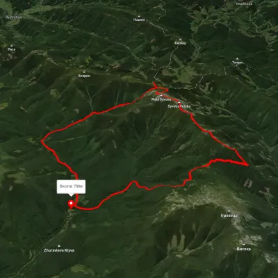 Stara Huta village, via Mount Borevka, Mount Lopushna, Mount Syvulia and Rushchyna polonyna to Stara Huta village