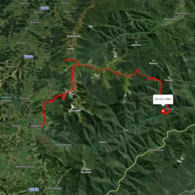 Volovets, via Mount Velykyi Verkh and Mount Stiy to Vovchyi village