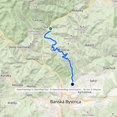 Bańska Bystrzyca, Pieninská – Stare Hory, przy kaplicy