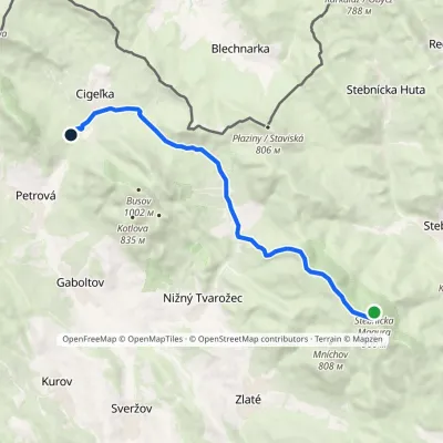 Cigeľka, jezioro, chaty – Stebnicka Magura