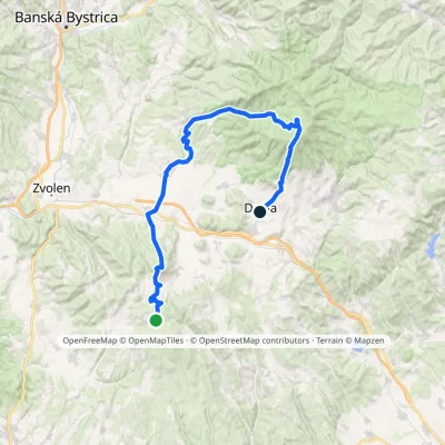 Detva, muzeum – Polomy, rozdroże