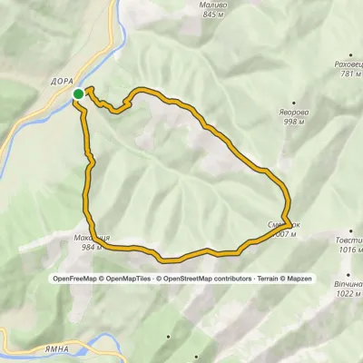Dora – Mount Makovytsia – Mount Staiky – Mount Smerichok – Dora