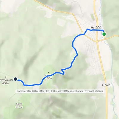 Hnúšťa – Pod Buriankou – Sinec, Železná tabla