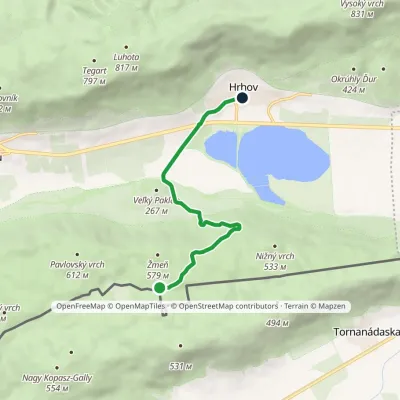 Hrhov – Stoličky Saddle, state border