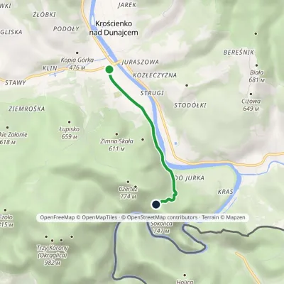 Krościenko nad Dunajcem – Przełęcz Sosnów