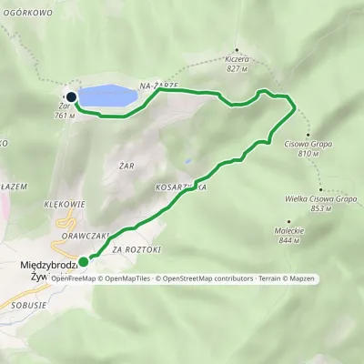 Międzybrodzie Żywieckie III – Żar (green trail)