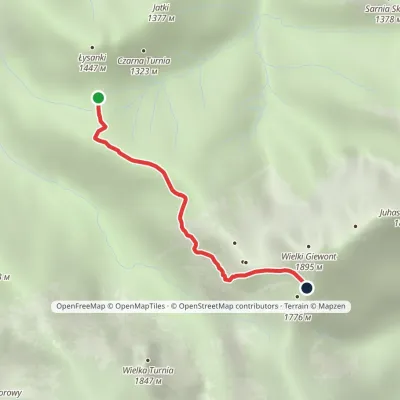 Pass in Grzybowiec – Wyżnia Kondracka Pass