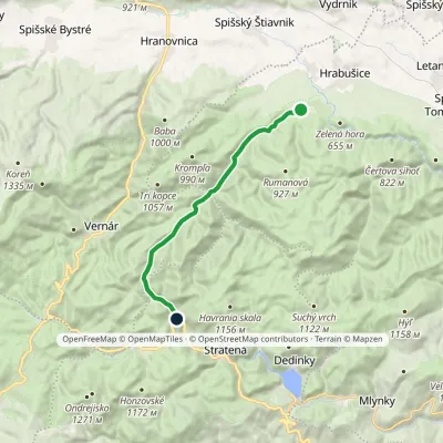 Podlesok, campsite – Krivian, junction