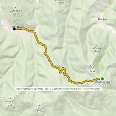Prakovce, przystanek – Kojšovská hoľa